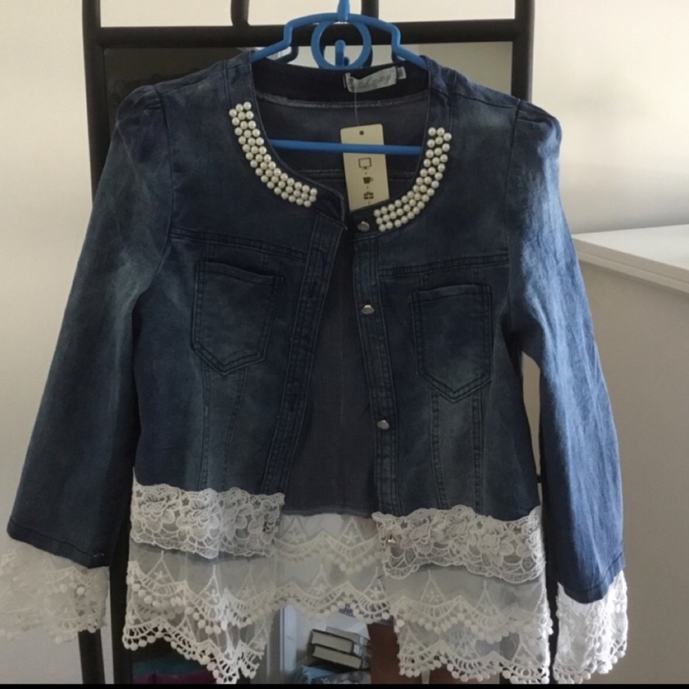 Lace & Pearl Jean Jacket BNWT